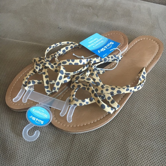 sun & sky Shoes - Leopard Strap Sandals